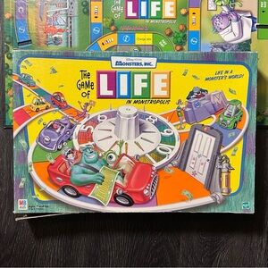 Vintage Game of Life Monsters Inc Board Game — Incomplete / Parts — Hasbro 2002